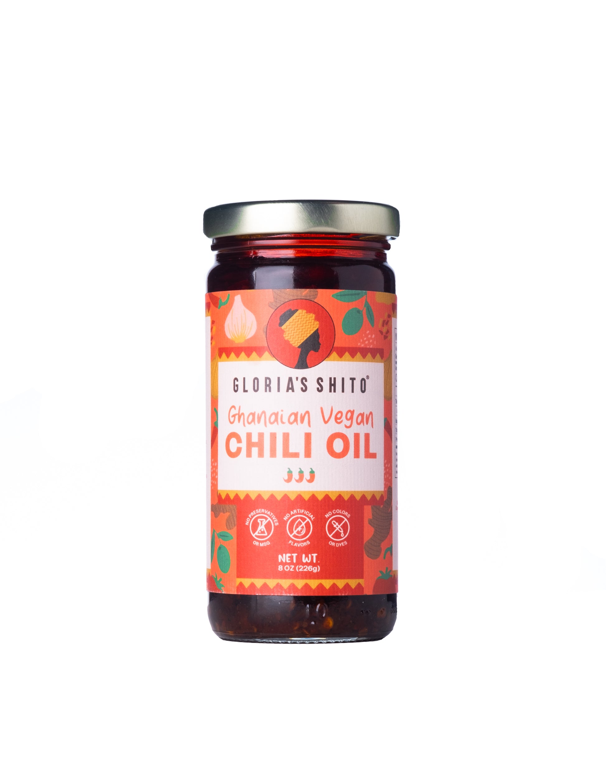 Vegan Ghanaian chili oil, Spicy vegan hot sauce, Ghanaian shito pepper sauce, High-quality vegan hot sauce visuals